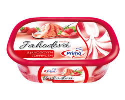 523206 Jahodová zmrzlina s jahodovým toppingem 9 x 900 ml